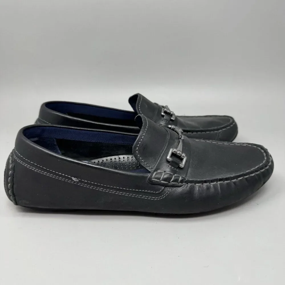 Cole Haan Men's  Black Silver Horsebit Moccasin Loafer Shoes Sz 9.5M #C24714